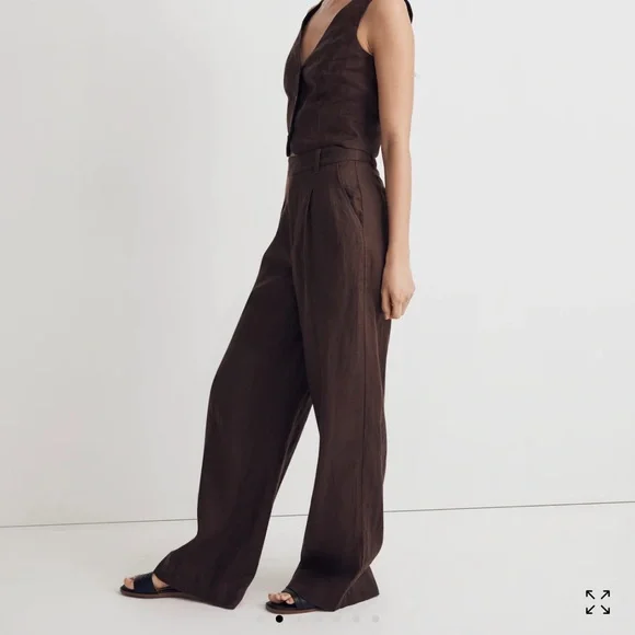 Madewell The Harlow Wide-Leg Pant in 100% Linen - Picture 3 of 12